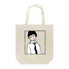 auaの黒いネクタイをした女 Tote Bag