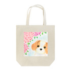 aiart aimiの紫陽花とワンコ Tote Bag