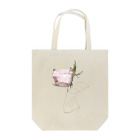 植物の絵師「洋子」の店の薄桃色の薔薇 トートバッグ