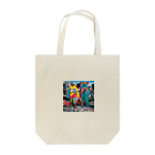 かてこの洋服販売所のUrban Rainbow: Bold Hip-Hop Fashion Tote Bag