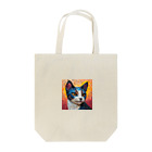 TubuTechのモザイク ブルーキャット Tote Bag