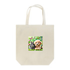 hachitaroのうさぎのネザーランドドワーフと犬のトイプードル Tote Bag