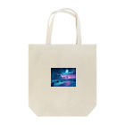 RetroRevive Treasuresの月とネオンの海辺 Tote Bag