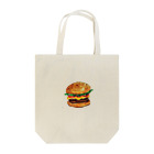 ぴーひゃら食べもの水彩画のハンバーガー水彩画 Tote Bag