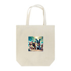 ChicCanvas Boutiqueのハワイアンで佇むフレンチブルドッグ達 Tote Bag