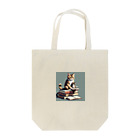 三毛猫shopの本を読む猫 Tote Bag