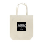 R.O.Dの"The only limit to our realization of tomorrow will be our doubts of today." - Franklin D.  Tote Bag