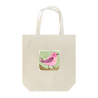 ピンク系水彩画のピンクの鳥さん 水彩画 Tote Bag