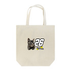 Moto@猫とバイクのVideologのレーサーキャットジロー２６（ロゴあり） Tote Bag