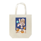 MORIたる露店のしましまのねっこと月のウサギ Tote Bag