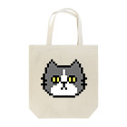 やきぱんのドット絵のねこ（ハチワレ） トートバッグ