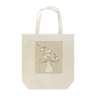 MitsubaPrintsのCottagecore Aesthetic Mushroom Antlers Toad Mycology MorelTシャツ Tote Bag