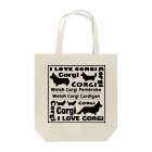 5corgisのI LOVE CORGIトートバッグ Tote Bag