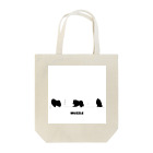 -White dog muzzle's shop-のWhite dog Silhouette collection トートバッグ