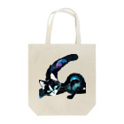 幸運のしっぽの黒猫と魔法の尻尾 Tote Bag