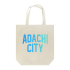 JIMOTOE Wear Local Japanの足立区 ADACHI CITY ロゴブルー トートバッグ