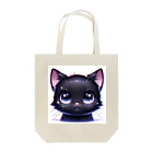 niko&PANDA shopのかわいい黒猫のクローズアップイラスト Tote Bag