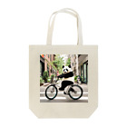 junpeiganba07の街の中を自転車で走るパンダ Tote Bag