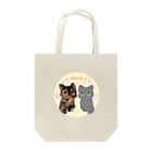 ねこほうチャンネル公式グッズのハムモモ平和チームイラストグッズ Tote Bag