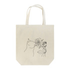 J's egg gardenの植物シリーズ　猫とバラ Tote Bag