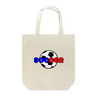 happy_25chanのサッカーボール柄（赤/青） Tote Bag