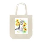 Miaws Shopの子猫とヒマワリ Tote Bag