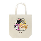 みきぞーん｜保護猫 ミッキー画伯と肉球とおともだちのriku umi taiga kouga sora Tote Bag