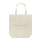 mincora.のThe true sign of intelligence is not knowledge but imagination. - black ver. - Tote Bag