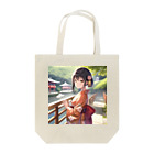 Moichi Designs Shop-2023の古都の風に舞う少女 トートバッグ