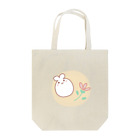 ♬もこもこほわほわeimyのおみせ♡のお花とうさぎもち。 Tote Bag