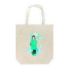 ミドリ ハナ@maro_coの雨の日に出会う☂️🐸 Tote Bag