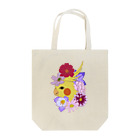 prunelleのインコと花 Tote Bag