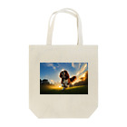 AIアート&ルビィ店@INFPの元気に芝生を駆けるキャバリアちゃん Tote Bag