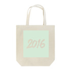 HAPPY 2016の2016正月グッズ SQUARE FRESH GREEN Tote Bag