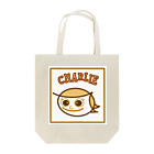 charlolのブラウン枠ありCharlie トートバッグ