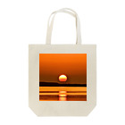 Okhotsk_scenery オホーツクの魅力お伝えし隊のサロマ湖のまん丸夕日 Tote Bag