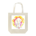 Hi*roomの水彩画で優しいいきものシリーズ！アジアゾウ Tote Bag