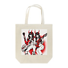 HELLOの赤デビル女ダ・ゾーン Tote Bag