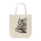 グレージュ猫ロッタン🐈‍⬛の緊張ロッタン Tote Bag