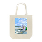 ＋nyaw colorsの青空とご機嫌な花 Tote Bag