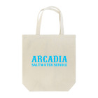 アシスト通信社のARCADIA SALTWATER SERVICE BLUE トートバッグ