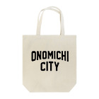 JIMOTOE Wear Local Japanの尾道市 ONOMICHI CITY ロゴブラック トートバッグ
