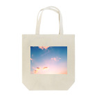 saaの飛行機雲と夕焼け Tote Bag