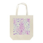 _Anzu_homedecorの花柄　紫と白　艶 Tote Bag