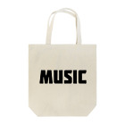 AliviostaのMusic ミュージック シンプルBIGロゴ ストリートファッション Tote Bag