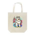 znbmsrrの花アラスカの子犬。 愛犬家のためのキュートなデザイン。 Tote Bag