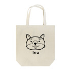 MrKShirtsのInu (犬) 黒デザイン トートバッグ