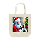 Chee & MarkusのSanta and a Cat Tote Bag