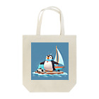 ganeshaのおもちゃのヨットでかわいいペンギンに出会おう Tote Bag