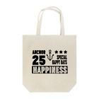 red smileのHappinessイカリマーク（黒） Tote Bag